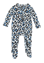 Load image into Gallery viewer, Romper- Ruffled Blue Leopard

