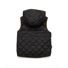 Load image into Gallery viewer, Reversible Hooded Yeti Vest Black/Khaki
