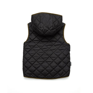 Reversible Hooded Yeti Vest Black/Khaki