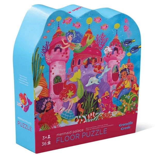 Crocodile Creek kids puzzles, One Country Mouse kids, Classic Floor Puzzle - Mermaid Palace, Yamba baby and kids