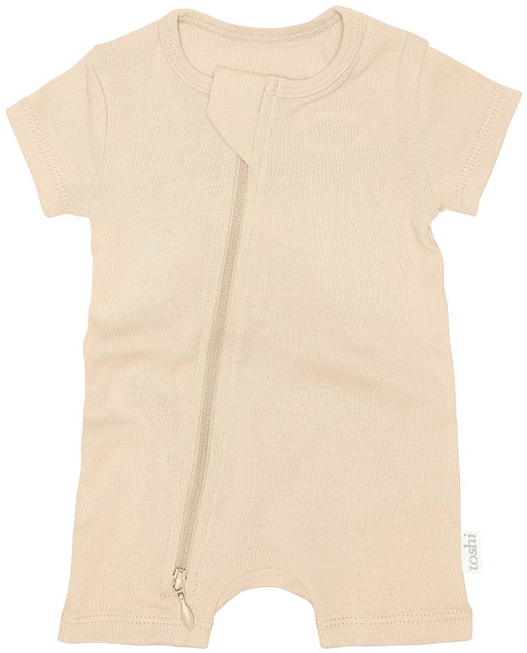 Dreamtime Organic Onesie Short Sleeve Almond