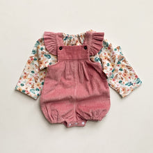 Load image into Gallery viewer, Blush Ruffle Corduroy Overalls
