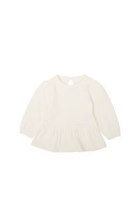 Organic Cotton Rowena Top - Egret