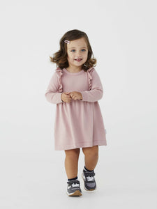 Warratah Knit Dress with Ruffle | Pink