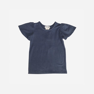 Frill Sleeve Top - Navy