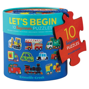 Crocodile Creek kids puzzles, One Country Mouse kids,Let's Begin Puzzle 2 pc - Vehicles, Yamba baby and kids