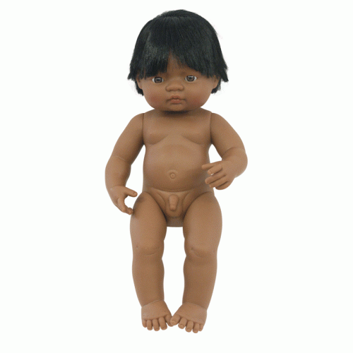 Miniland Doll - Anatomically Correct Baby, Latin American Boy, 38 cm (UNDRESSED)