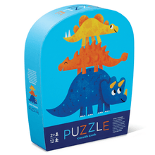 Load image into Gallery viewer, Mini Puzzle 12 pc - Dino Friends
