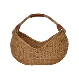Rattan Half Moon Basket