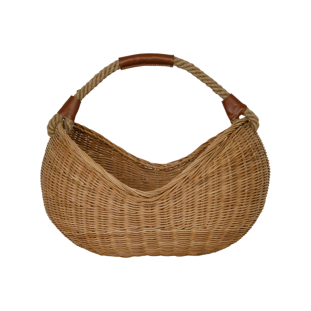 Rattan Half Moon Basket