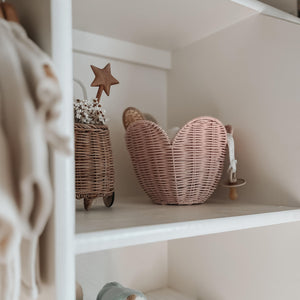 Rattan Lily Basket Set -  Blush