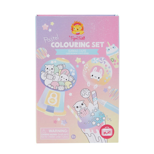 Tiger tribe Colouring Set - Pastel Colouring Set - Kawaii Cafe. Educational toys, interactive toys, One Country Mouse Kids Yamba, Yamba kids, kids store yamba