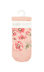 Organic Baby Socks Jacquard Wild Rose