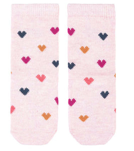 Organic Socks ankle Jacquard Hearts