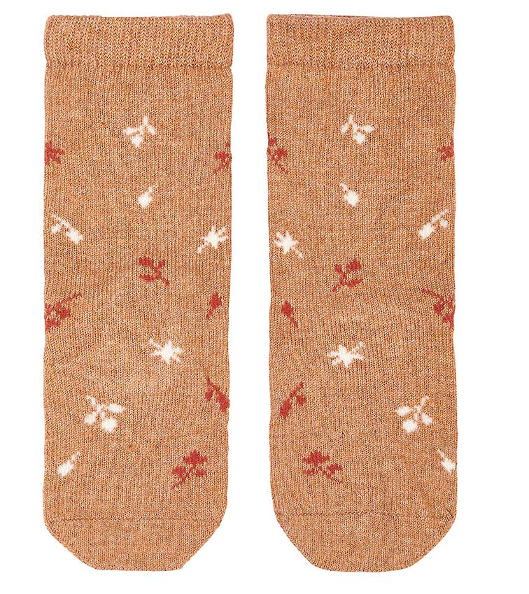 Organic Socks Jacquard Maple Leaves