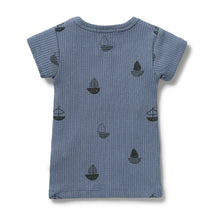 Load image into Gallery viewer, Organic Rib Henley Tee - Billie Boats
