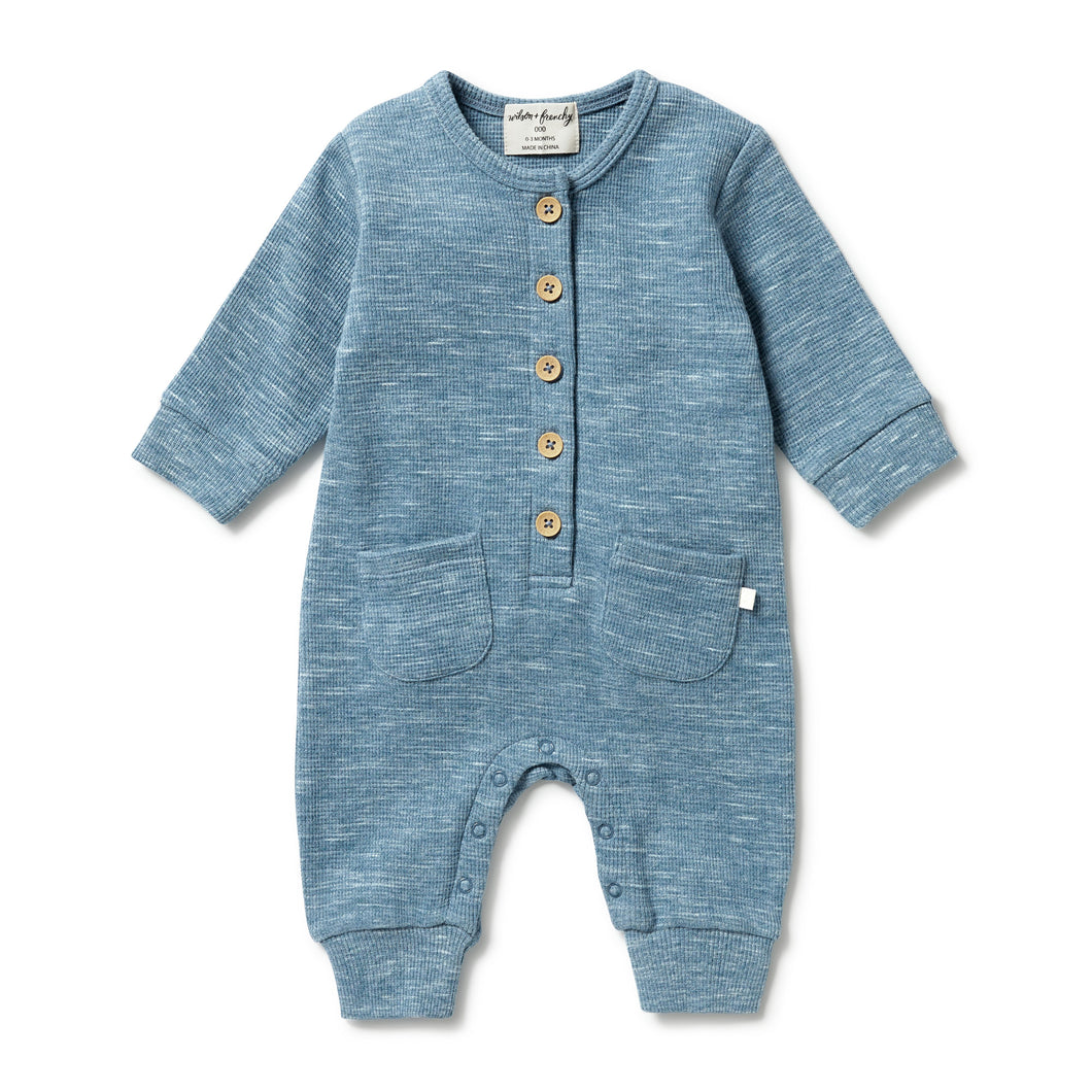 Organic Waffle Pocket Growsuit Arctic Blast