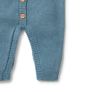 Knitted Button Growsuit Arctic Blast