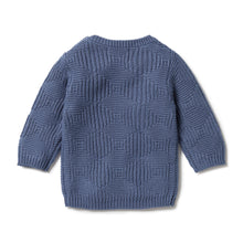 Load image into Gallery viewer, Knitted Jacquard Jumper - Blue Depths
