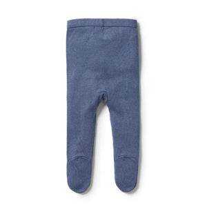 Knitted Legging with Feet - Blue Depths