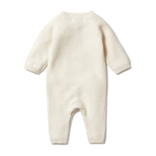 Load image into Gallery viewer, Knitted Mini Cable Growsuit - Gardenia
