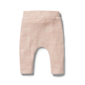 Organic Waffle Slouch Pant - Peony Fleck