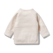 Load image into Gallery viewer, Organic Stripe Rib Kimono Top - Cameo Rose
