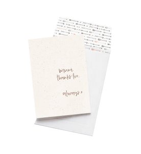 Mum, Thanks For... Always // Greeting Card