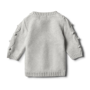  Wilson & Frenchy Cloud Grey Knitted Jumper with Baubles 