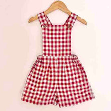Load image into Gallery viewer, Christmas Gingham Tailored Unisex Overalls
