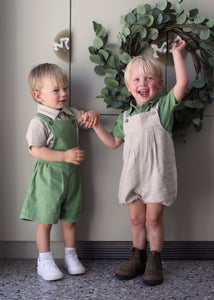 Christmas Khaki Green Tailored Unisex Overalls