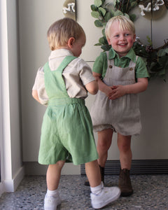 Christmas Khaki Green Tailored Unisex Overalls