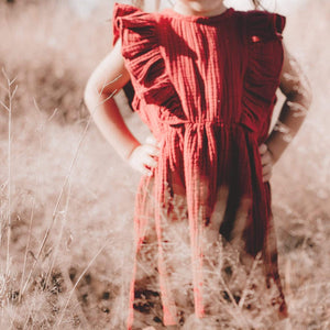Florence Summer Dress - Auburn Red