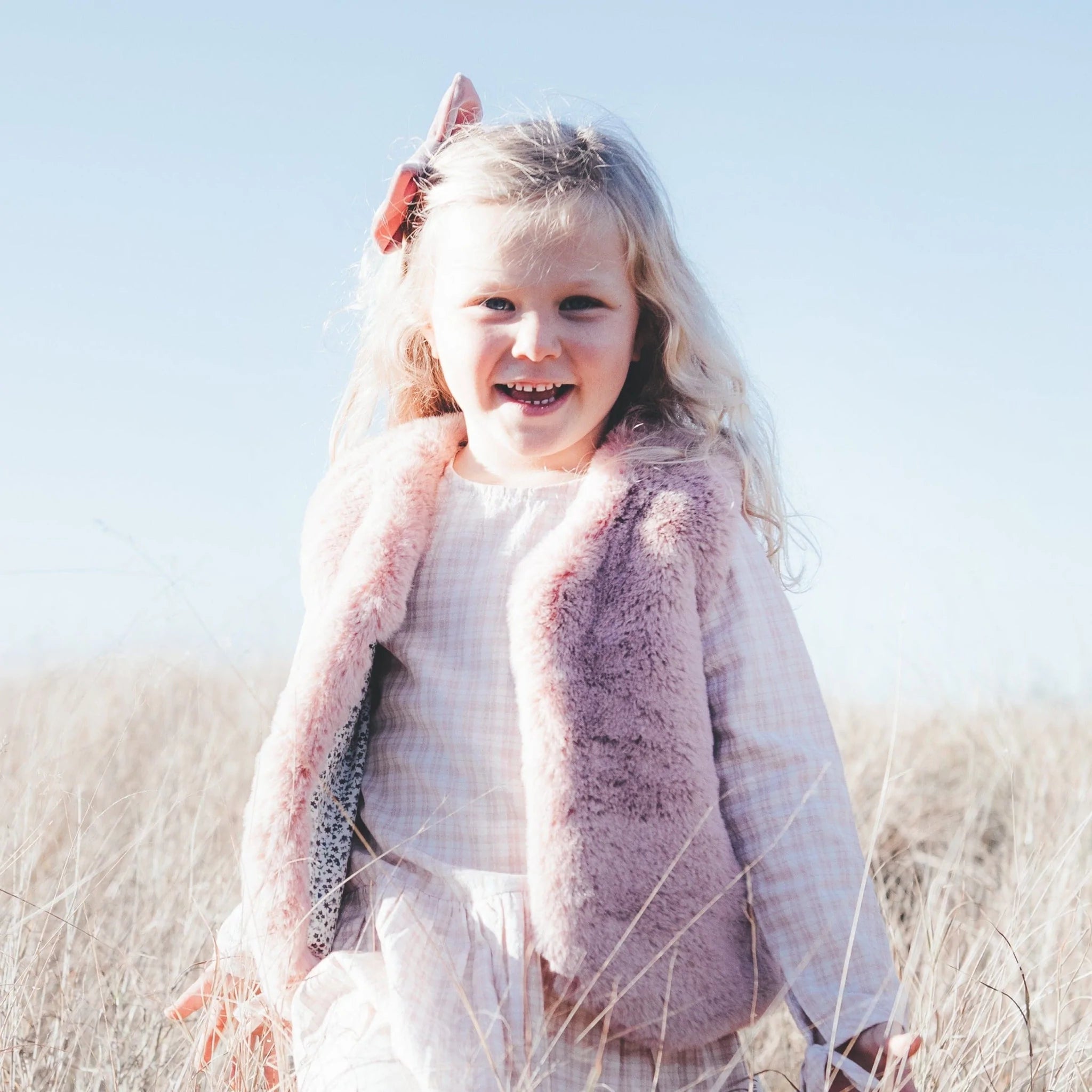 Fur vest deals for little girl