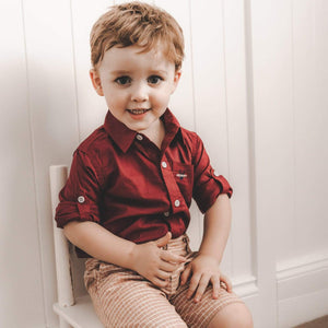 Boys Dress Shirt - Maroon