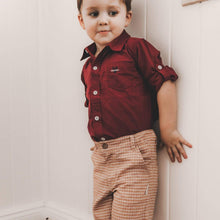 Load image into Gallery viewer, Boys Dress Shirt - Maroon
