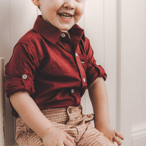 Boys Dress Shirt - Maroon