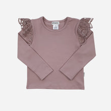 Load image into Gallery viewer, Lace Sleeve Top - Rust
