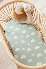 Load image into Gallery viewer, organic change pad/bassinet sheet - rainbow sage
