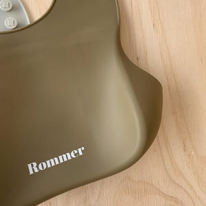 rommer co Silicone baby bib Olive